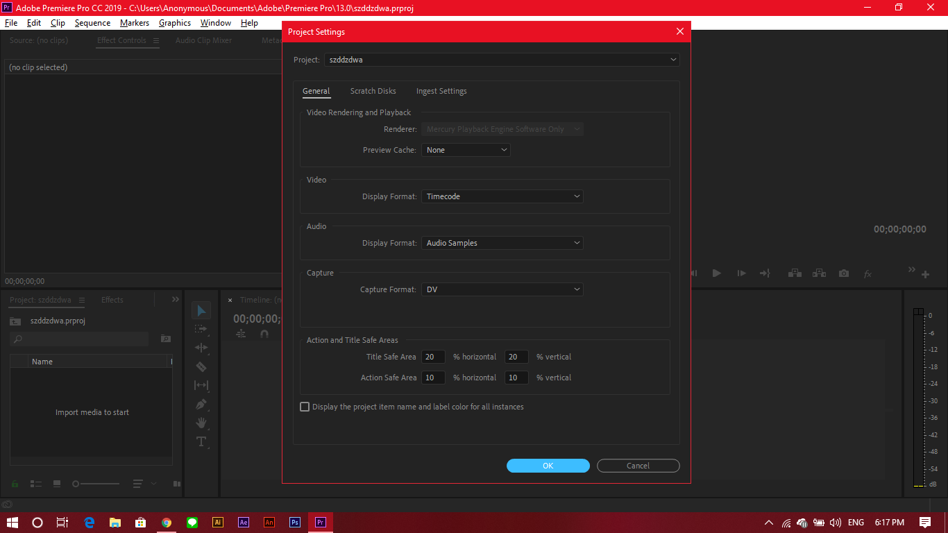 Video rendering and playback adobe premiere не активна